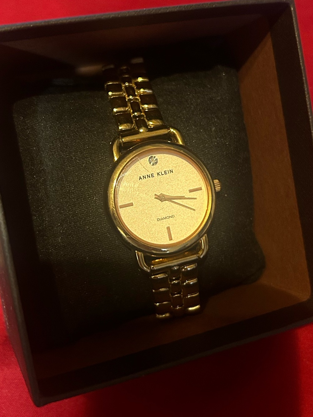 Anne Klein Gold Tone Women's Link Bracelet Watch